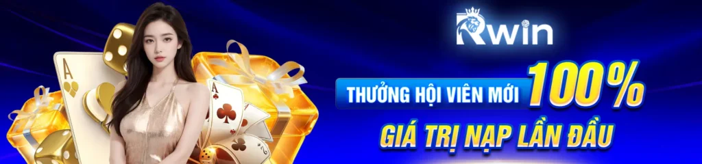 banner thưởng hội viên mới 100% giá trị nạp lần đầu